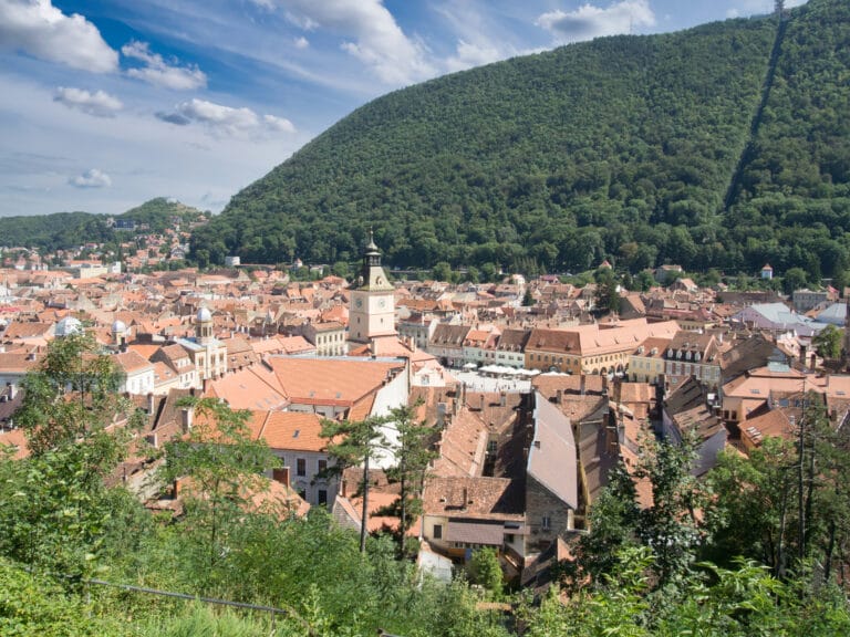 Brasov overview, romania, from the white tower