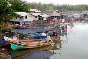 Fishing villages across the river fishing villages extends along